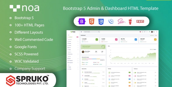NOA – Bootstrap 5 Admin & Dashboard Template 21 July 2022插图