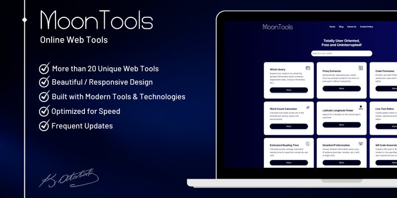 MoonTools v1.0 – 在线网页工具插图
