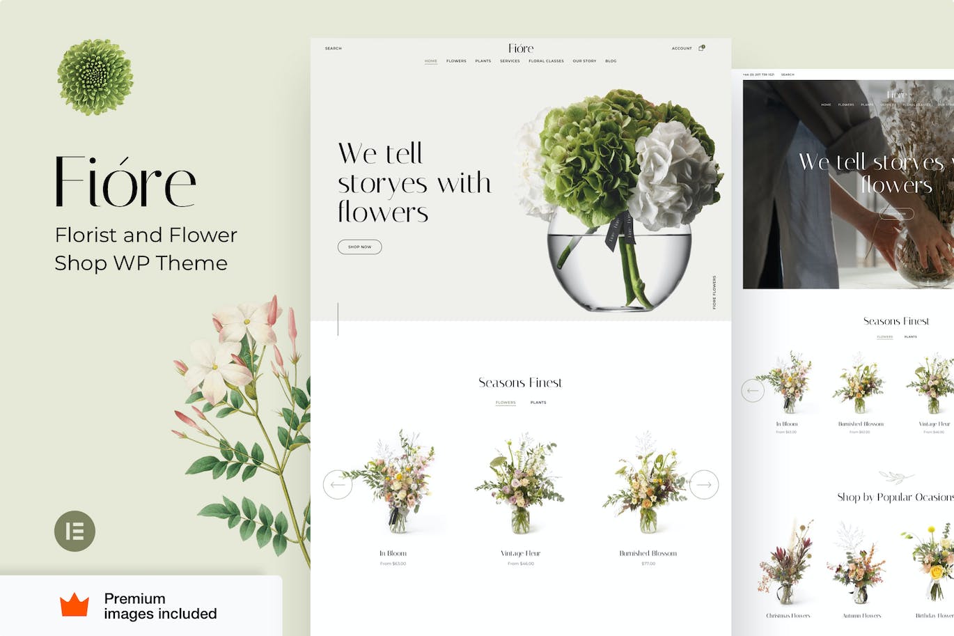 Fiore v7.6 – WordPress花店主题插图