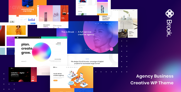 Brook v2.7.6 – Agency Business Creative WordPress Theme插图