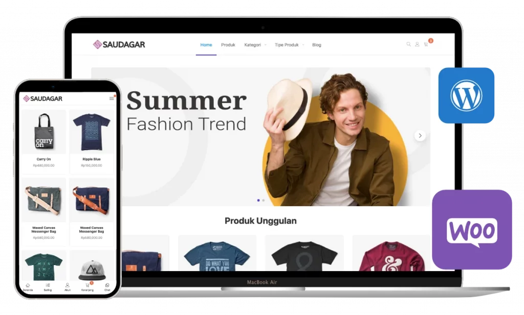 Saudagar WP v2.28.1 – WordPress 在线商店主题插图