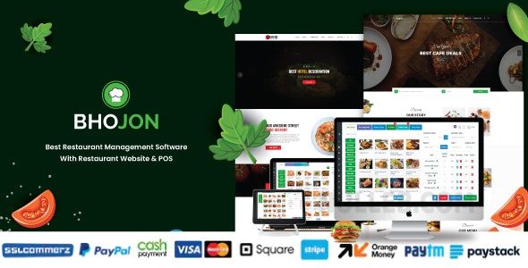 Bhojon v3.1（已汉化） – 带有餐厅网站的最佳餐厅管理软件插图