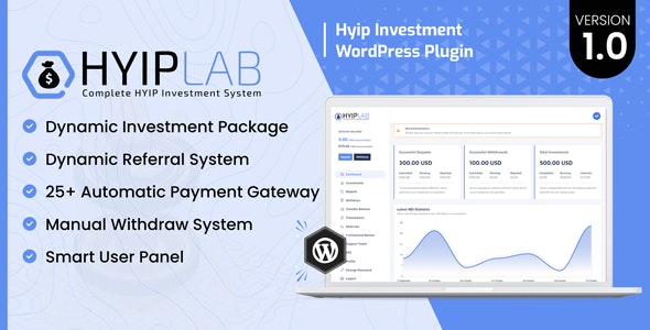 HYIPLab v3.0 – HYIP 投资 WordPress 插件插图