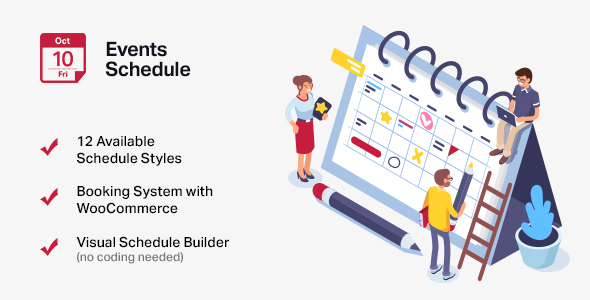 Events Schedule v2.6.2 – WordPress 活动日历插件插图