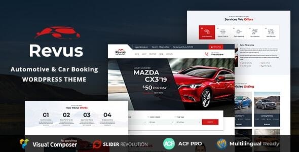 Revus v2.6.5 – WordPress汽车和汽车租赁主题插图