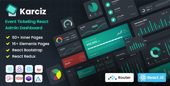 Karciz v31 January 2023 – React Redux 票务管理仪表板插图