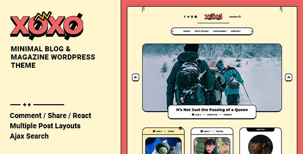 Xoxo V2.1.3破解版 – WordPress 博客和杂志主题插图