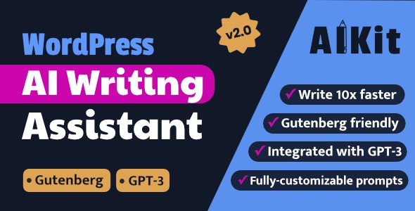 AIKit v4.17.5 – 使用 GPT-3 的 WordPress AI 写作助手插图