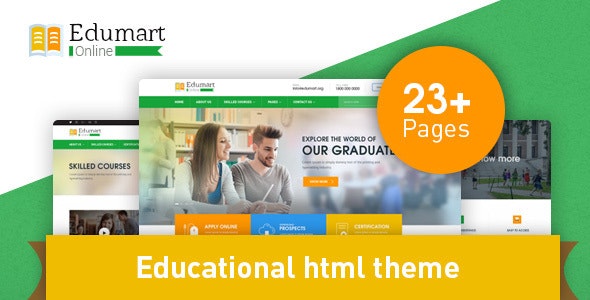 Edumart v1.0.3 – 教育行业HTML模板插图
