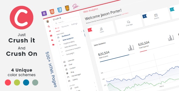 Crush it v1.0 – Bootstrap 管理应用程序模板和 Ui Kit插图