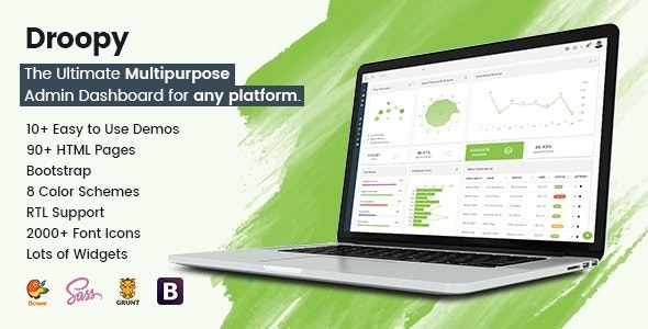 Droopy v10 May 2019 – Multipurpose Bootstrap Admin Dashboard Template + UI Kit插图