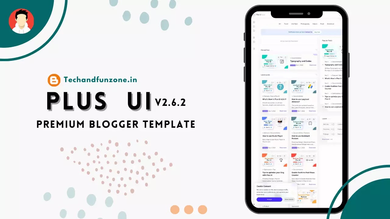 Plus UI v2.6.2 – 高级博客模板插图