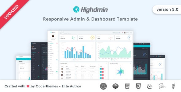 Highdmin v8 July 2020 – 管理和仪表板模板插图