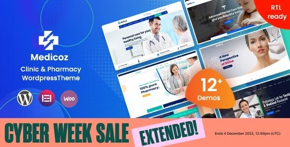 Medicoz v1.7 – WordPress诊所和药房主题插图