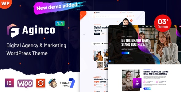 Aginco v1.3.1 – Digital Agency WordPress 主题插图
