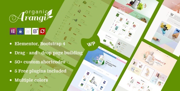 Arangi v1.4.2 – WooCommerce 有机主题插图