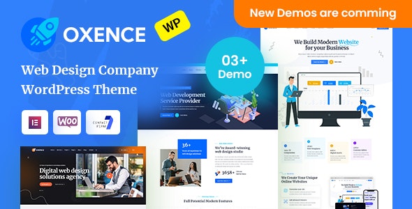 Oxence v1.2.0 – WordPress 网页设计机构 Elementor 主题插图