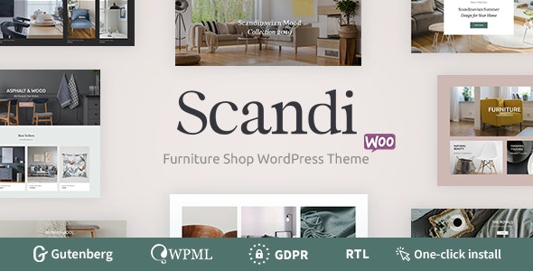 Scandi v1.1.4 – 装饰和家具店 WooCommerce 主题插图