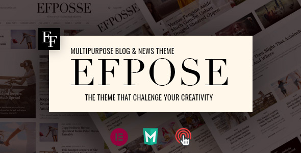 Efpose v2.7 – 多用途博客和报纸主题插图