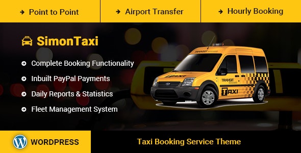 SimonTaxi – 出租车预订WordPress主题插图