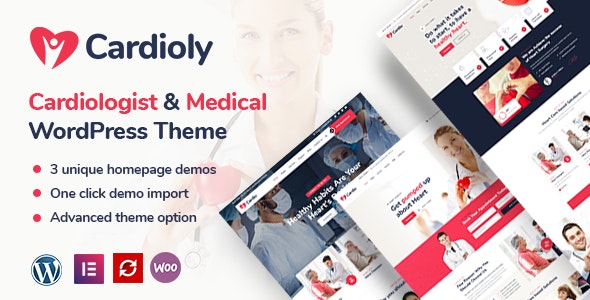 Cardioly v2.8 – WordPress 心脏病专家和医学主题插图