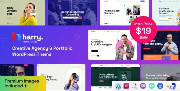 Harry v1.2.3 - Creative Agency & Portfolio WordPress Theme插图