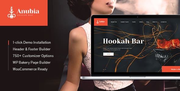 Anubia v1.0.8 – Smoking and Hookah Bar WordPress Theme插图