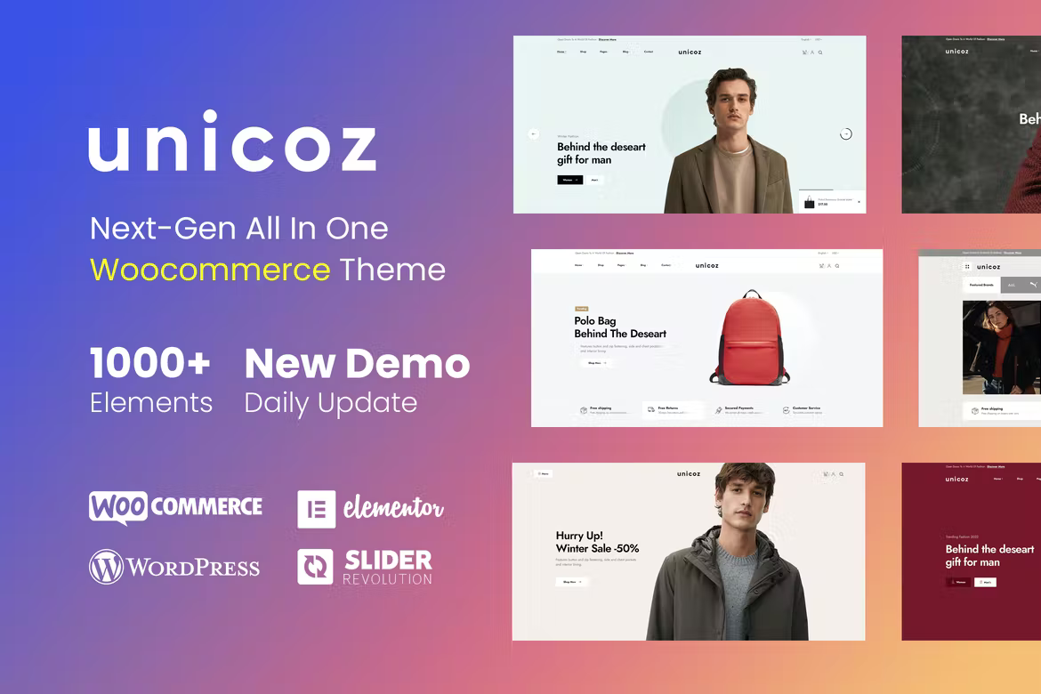 Unicoz v1.0.3 – Elementor WooCommerce Theme插图