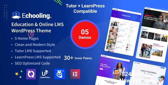 Echooling v1.1.4 – Education WordPress Theme插图