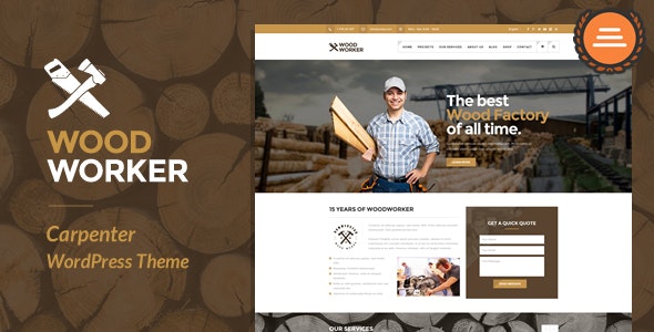 WoodWorker v3.9.1 – Carpenter Handy Service WordPress 主题插图