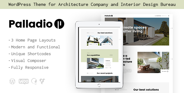 Palladio v1.1.8 – WordPress 室内设计与建筑主题插图