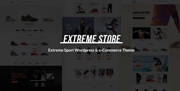 Extreme v1.5.4 – 运动服装和设备商店 WordPress 主题插图