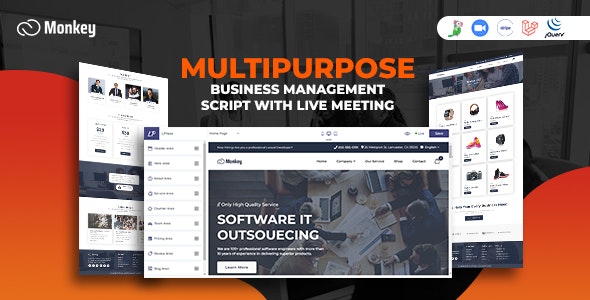 Monkey v2.0（已汉化75%） – Laravel 多用途网站 CMS 和商务代理管理，带 Live Meeting插图