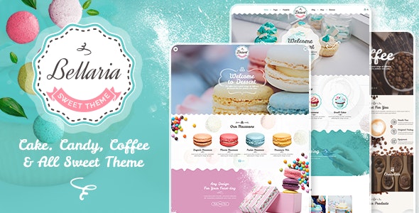 Bellaria v1.1.5 – 美味的蛋糕和面包店 WordPress 主题插图