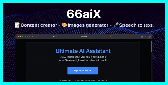 66aix v34.0.0 – AI Content, Chat Bot, Images Generator & Speech to Text (SAAS)插图