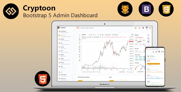 Cryptoon v1.4.0 – Crypto Bootstrap Admin Template插图