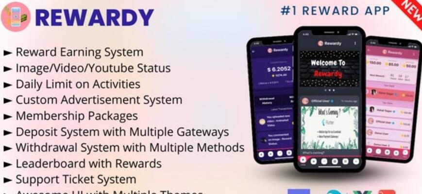 Rewardy v1.2 - Status App with Reward Points + PWA + Backend插图