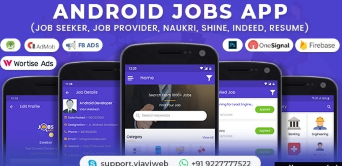 Android Jobs App (Job Seeker, Job Provider, Naukri, Shine, Indeed, Resume) v1.4插图