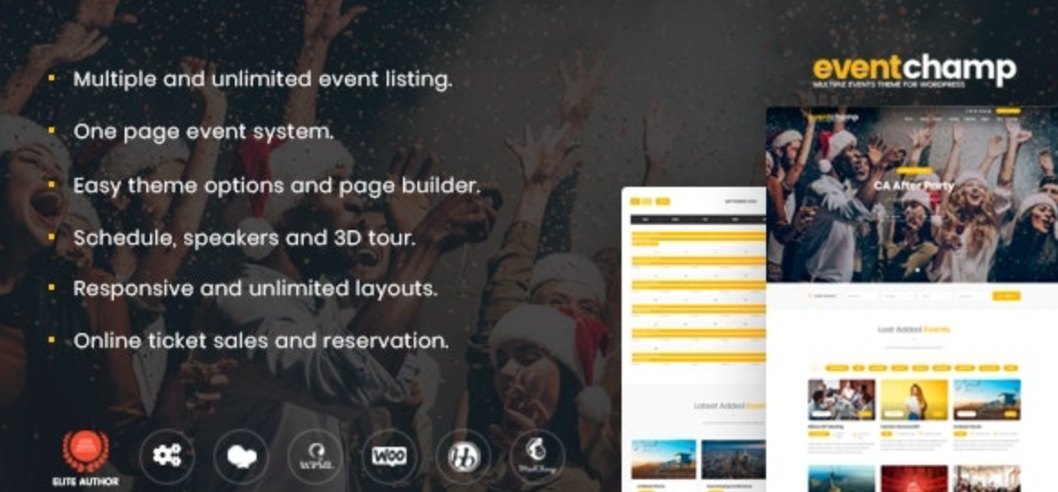 Eventchamp v2.1.2 – WordPress多事件和会议主题插图