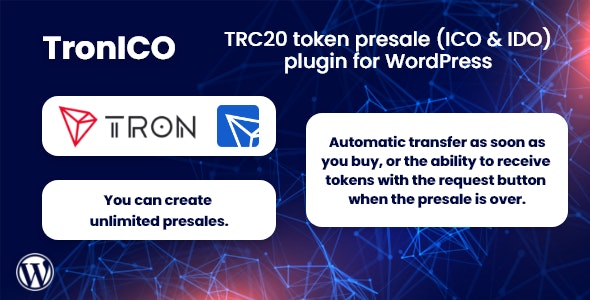 TronICO v1.0.1 – 适用于 WordPress 的 TRC20 代币预售（ICO 和 IDO）插件插图