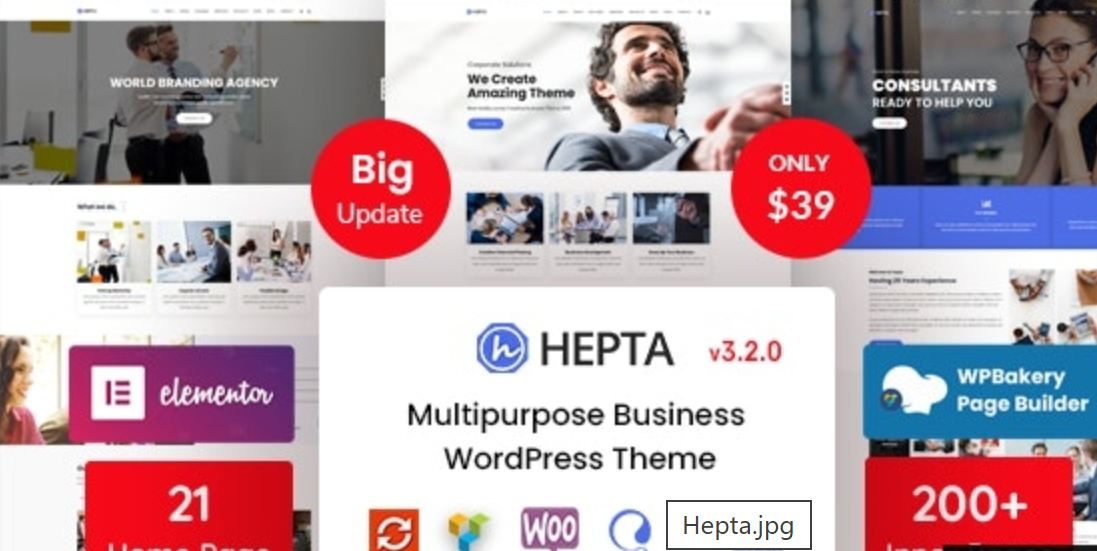 Hepta v3.2.7 – Multipurpose Business Theme