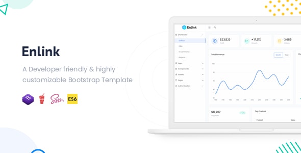 Enlink v1.0.2 – Bootstrap 管理模板插图