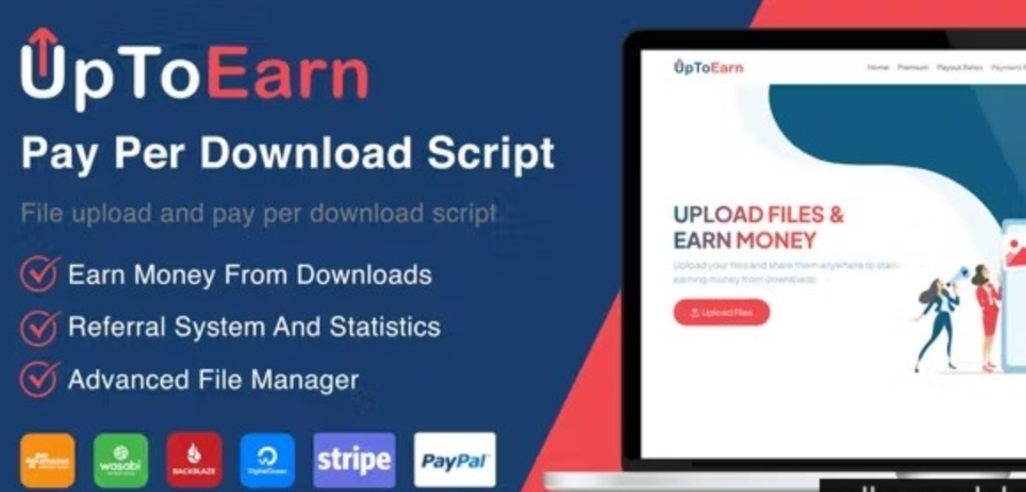 UpToEarn v1.3（前端已汉化） – File Upload And Pay Per Download Script (SAAS Ready)插图