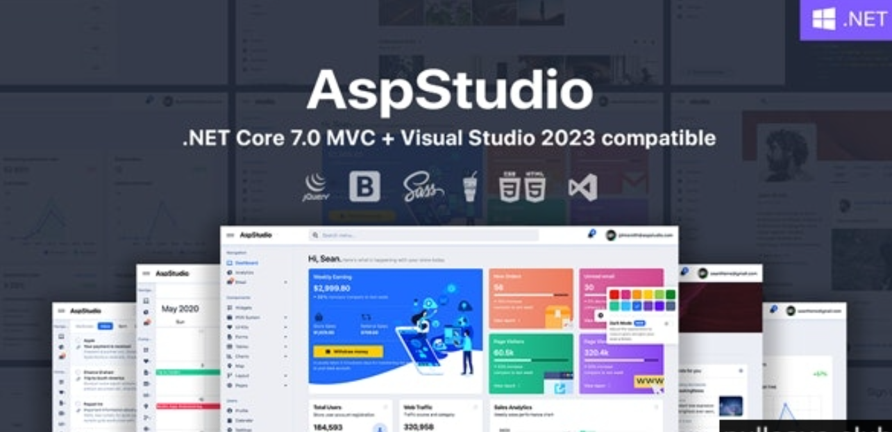 AspStudio v4.1 – ASP.NET Core 7.0 MVC Bootstrap 5 管理模板
