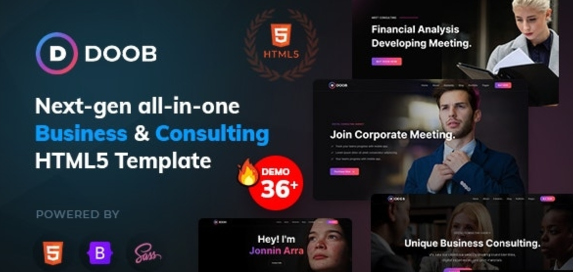Doob v1.4 – 商业与咨询 Bootstrap 5 模板插图