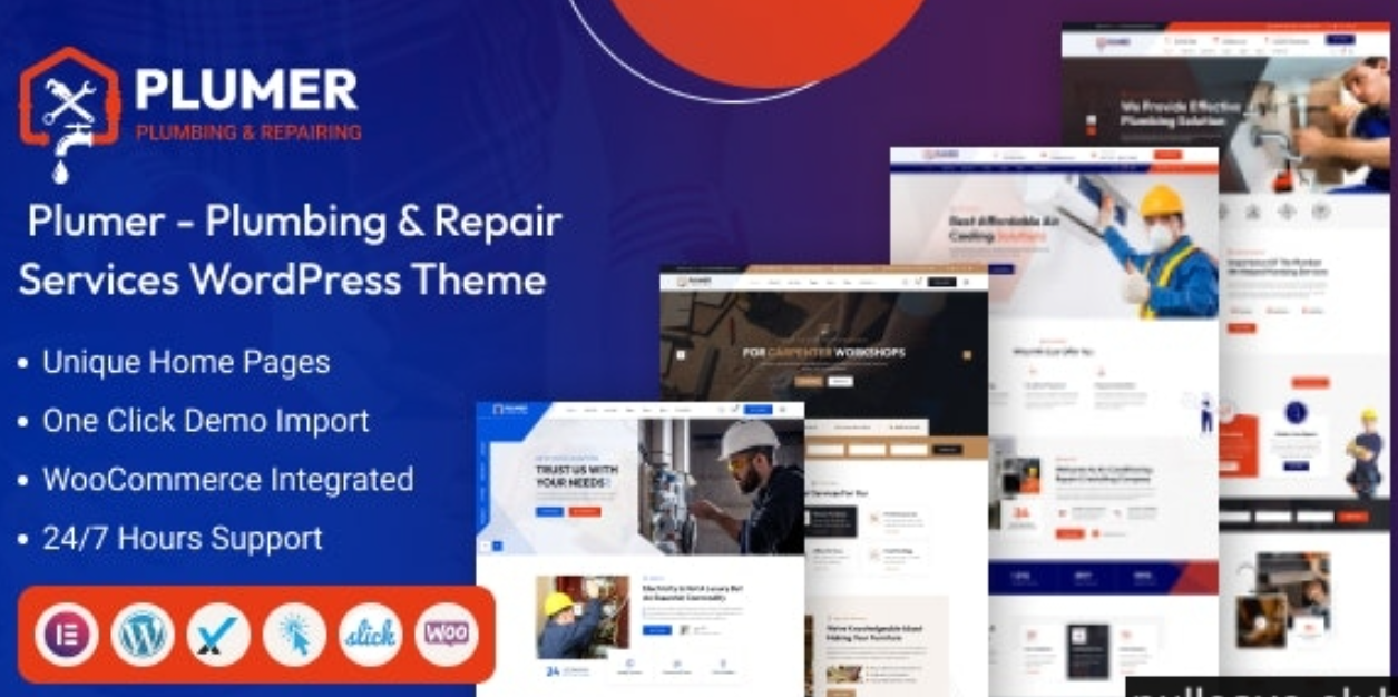 Plumer v1.0.0 – Plumbing & Repair Services WordPress Theme插图