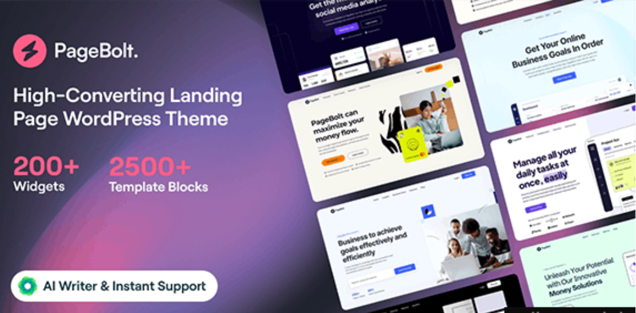 PageBolt v2.1.1 – Landing Page WordPress Theme插图