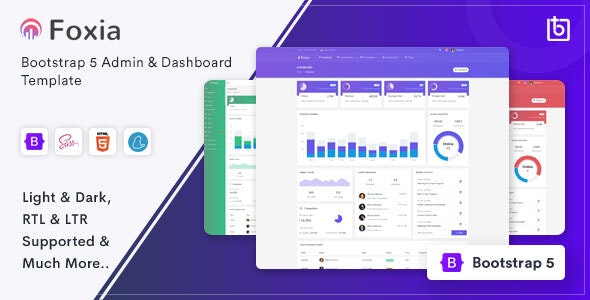 Foxia v2.1.0 – Admin & Dashboard Template插图