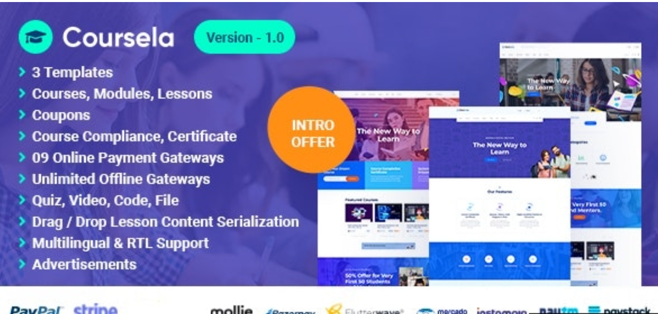 Coursela v1.0 – 个人课程销售网站插图