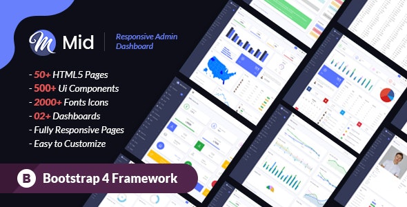 Mid v1.0 – Creative Dashboard Template插图
